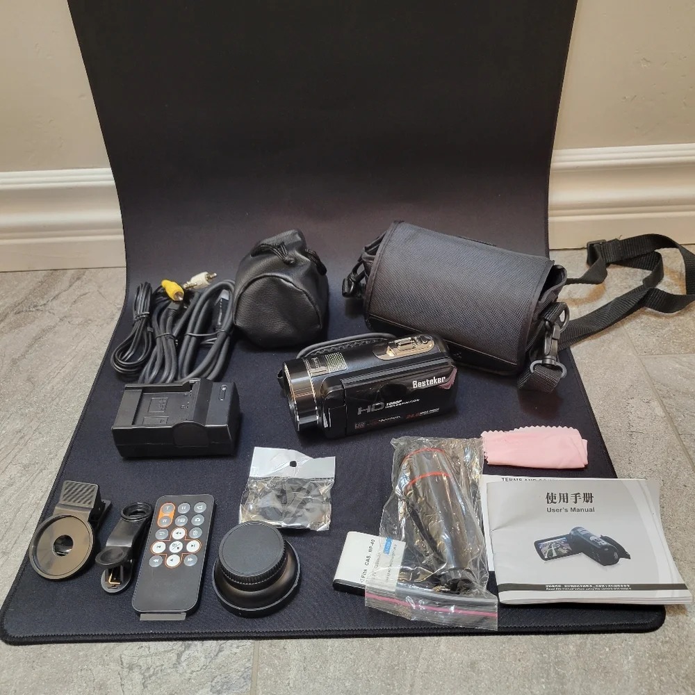Camera Camcorders, Besteker HD 1080P 24 MP 16X Digital Zoom Video Camcorder